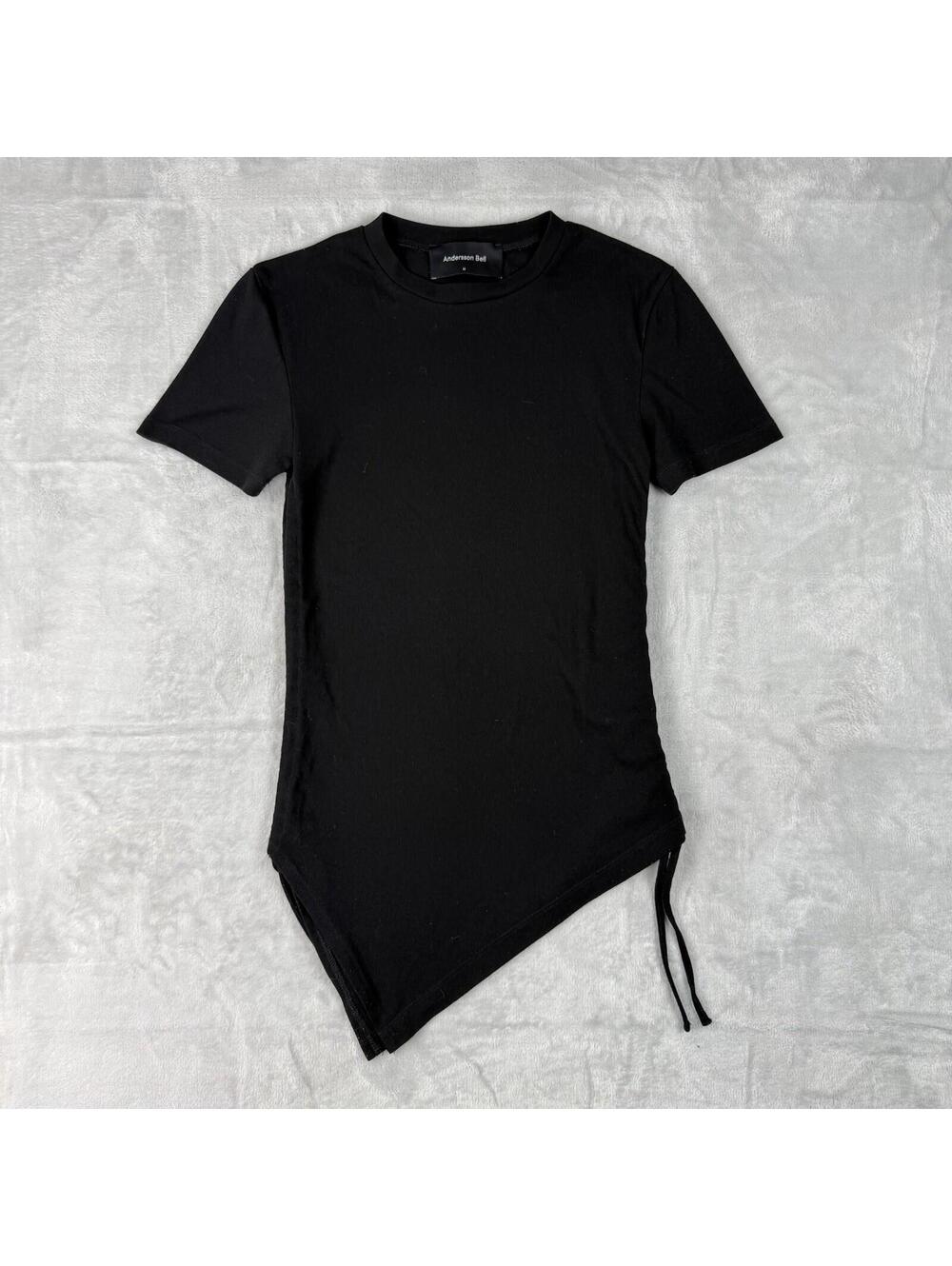 Andersson Bell Asymmetrical Hem Tops Short Sleeve Drawstring Designer M Avant
